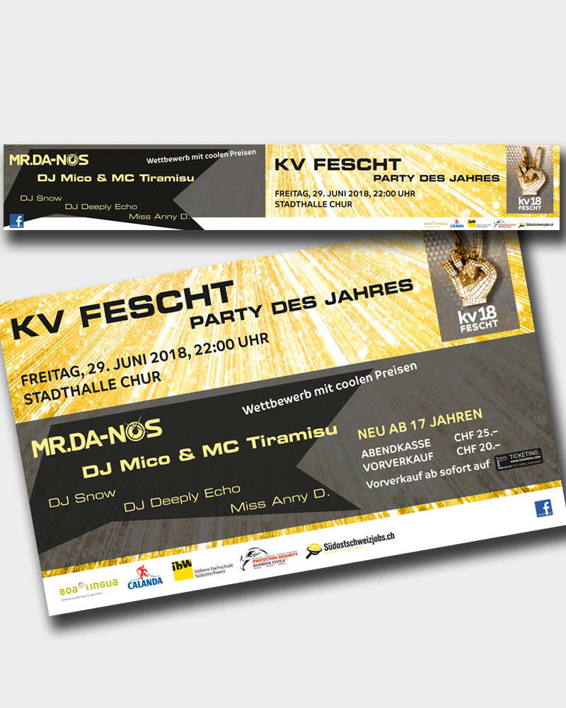 Plakat, Flyer, Banner, Strassenbanner, Tickets 2018